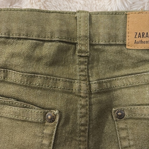 Zara boy toddler Jean style pants in olive green size 12-18 months - Picture 4 of 10